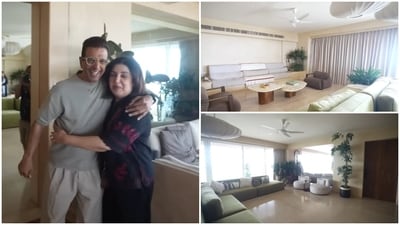 Farah Khan gave a tour inside Jaaved Jaaferi's lavish home in Mumbai. Farah Khan gave a tour inside Jaaved Jaaferi's lavish home in Mumbai.