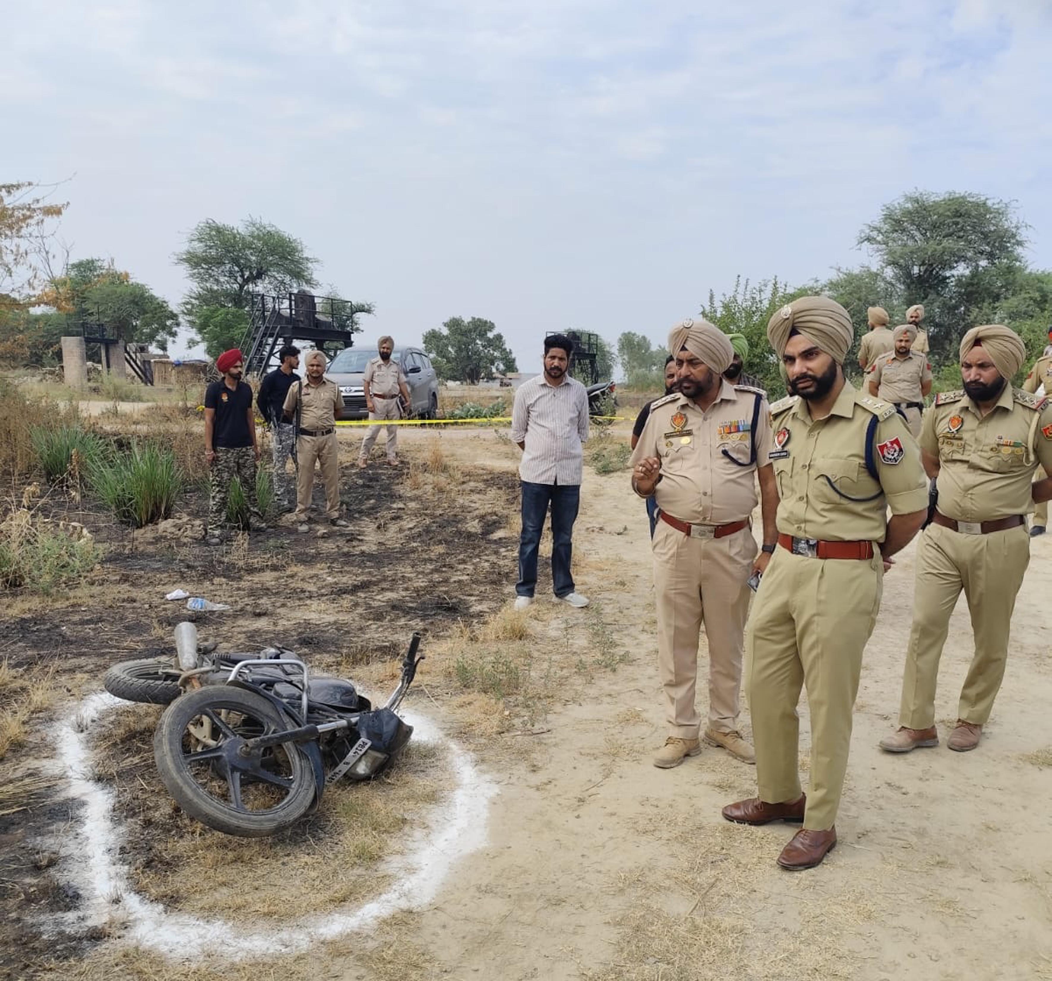 The encounter site near Attari Border on Monday. (HT)