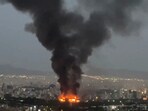 Smoke rises from a fire, as the Israel-Iran air war continues, in Tehran, Iran, in this still image obtained from a social media video released June 17, 2025. 