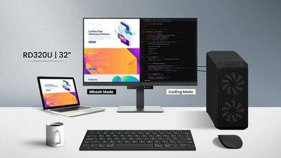In terms of connectivity and management, the RD Series supports USB-C with 90W Power Delivery, a KVM switch. (Benq)