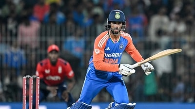 India's Tilak Varma watches the ball after playing a shot during the second Twenty20 international cricket match between India and England in January 2025 (AFP) India's Tilak Varma watches the ball after playing a shot during the second Twenty20 international cricket match between India and England in January 2025 (AFP)