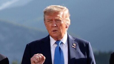 Asked if Trump had called Walz yet, the US President said the Democratic governor is “slick” and “whacked out” and, “I’m not calling him.” (AP) Asked if Trump had called Walz yet, the US President said the Democratic governor is “slick” and “whacked out” and, “I’m not calling him.” (AP)