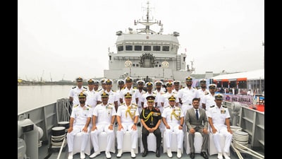 Chief of the Defence Staff General Anil Chauhan attended the commissioning of INS Arnala into the Indian Navy (@indiannavy)