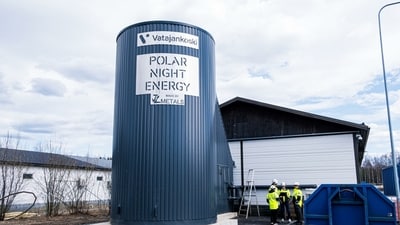 Finland’s new sand battery stores clean energy as heat, keeping a whole town warm and cutting pollution from heating. (Polar Night Energy)