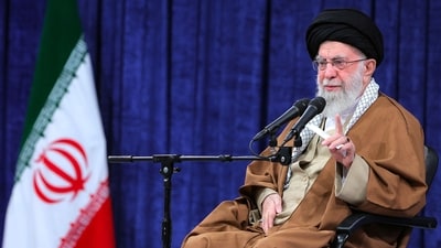 A handout picture released by the office of Iran's supreme leader Ayatollah Ali Khamenei. (AFP) A handout picture released by the office of Iran's supreme leader Ayatollah Ali Khamenei. (AFP)