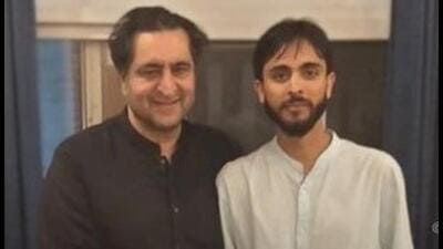 People’s Conference chairman and Handwara legislator Sajjad Lone with Zubair ul Islam Bhat, a youngster from the remote village of Khumrail in Kupwara district of Kashmir Valley, after he cracked the NEET by scoring 535 out of 720 marks. (X) People’s Conference chairman and Handwara legislator Sajjad Lone with Zubair ul Islam Bhat, a youngster from the remote village of Khumrail in Kupwara district of Kashmir Valley, after he cracked the NEET by scoring 535 out of 720 marks. (X)