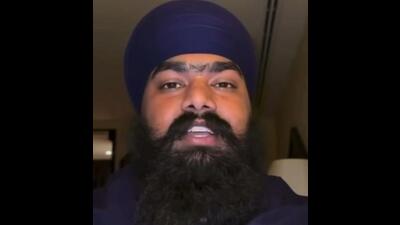 Religious vigilante Amritpal Singh Mehron, who is stated to be hiding in the UAE after allegedly killing a Ludhiana-based woman social media influencer as part of his moral policing, is getting support from several people, including Faridkot parliamentarian Sarabjeet Singh Khalsa and digital creators. (HT File)