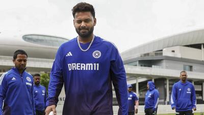 Rishabh Pant during a practice session ahead of the Leeds Test. (BCCI/X) Rishabh Pant during a practice session ahead of the Leeds Test. (BCCI/X)