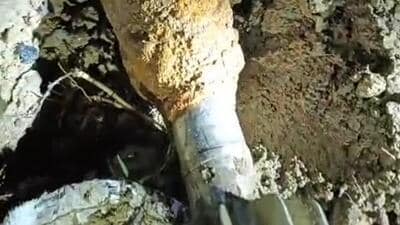 The mortar shell found in Bareilly. (HT PHOTO)