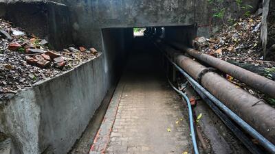 The renovated underpass at Rajputana Rifles regiment entrance at Ring Road Delhi Cantt (Vipin Kumar/Hindustan Times) The renovated underpass at Rajputana Rifles regiment entrance at Ring Road Delhi Cantt (Vipin Kumar/Hindustan Times)