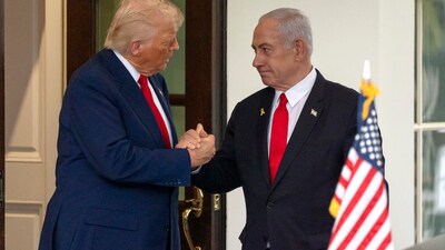 US President Donald Trump and Israeli PM Benjamin Netanyahu (AP)