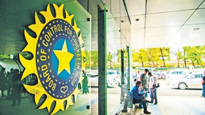 A logo of the Board of Control for Cricket in India (BCCI) during a Council meeting of the Indian Premier League (IPL) at BCCI headquarters. (HT_PRINT) A logo of the Board of Control for Cricket in India (BCCI) during a Council meeting of the Indian Premier League (IPL) at BCCI headquarters. (HT_PRINT)