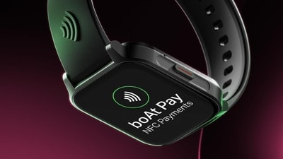In addition to NFC payments, the smartwatch supports Bluetooth calling, featuring an interactive dial pad. (boAT)