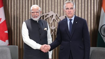 Mark Carney said Prime Minister Modi has attended every G7 since 2018, which is a reflection of the size of the Indian economy, the dynamism of the Indian economy. (PTI) Mark Carney said Prime Minister Modi has attended every G7 since 2018, which is a reflection of the size of the Indian economy, the dynamism of the Indian economy. (PTI)