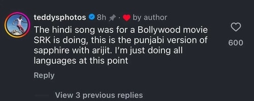 Ed Sheeran's comment about his Hindi song. Ed Sheeran's comment about his Hindi song.