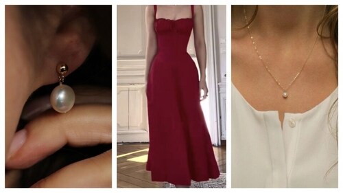 Pearl fits well with a romantic date night dress. (PC: Pinterest) Pearl fits well with a romantic date night dress. (PC: Pinterest)
