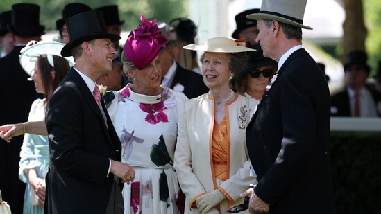 Horse Racing - Royal Ascot 2025 - Ascot Racecourse, Ascot, Britain - June 18, 2025 Anne, Princess Royal with William, Prince of Wales and Sophie, Duchess of Edinburgh ahead of the races Action Images via Reuters/Paul Childs(Action Images via Reuters)