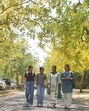 Girls walking under the shade of Amaltas trees in Amritsar on Wednesday. (Sameer Sehgal/ht) Girls walking under the shade of Amaltas trees in Amritsar on Wednesday. (Sameer Sehgal/ht)