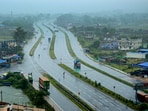 Vehicles ply on ring road during heavy rainfall, in Khunti district, Jharkhand, Thursday, June 19, 2025. Vehicles ply on ring road during heavy rainfall, in Khunti district, Jharkhand, Thursday, June 19, 2025.