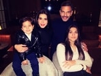 Sunjay Kapur with his wife Priya and their kids. Sunjay Kapur with his wife Priya and their kids.