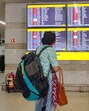 The flight landed at Indira Gandhi International (IGI) Airport safely and passengers were provided an alternative aircraft, which departed at 10.30am. (Vipin Kumar/HT Photo) The flight landed at Indira Gandhi International (IGI) Airport safely and passengers were provided an alternative aircraft, which departed at 10.30am. (Vipin Kumar/HT Photo)