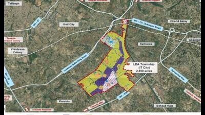 A map of LDA’s upcoming IT City township. (Sourced) A map of LDA’s upcoming IT City township. (Sourced)