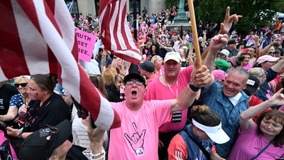 Supporters of Karen Read react after she was found not guilty of second-degree murder on Wednesday, June 18, 2025, in Dedham, Mass. (AP) Supporters of Karen Read react after she was found not guilty of second-degree murder on Wednesday, June 18, 2025, in Dedham, Mass. (AP)
