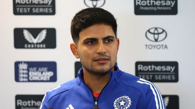 India's Shubman Gill during the press conference (Action Images via Reuters)