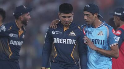 Gujarat Titans' captain Shubman Gill in conversation with coach Ashish Nehra during IPL 2025. (AP) Gujarat Titans' captain Shubman Gill in conversation with coach Ashish Nehra during IPL 2025. (AP)