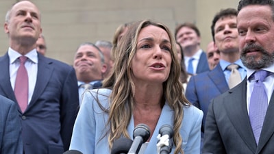 Karen Read speaks after she was found not guilty of second-degree murder on Wednesday, June 18, 2025, in Dedham, Mass. (AP) Karen Read speaks after she was found not guilty of second-degree murder on Wednesday, June 18, 2025, in Dedham, Mass. (AP)