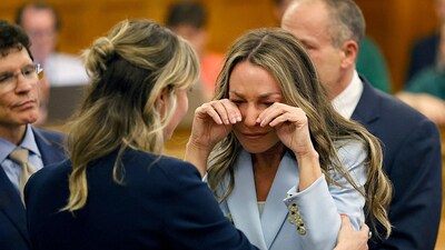 Karen Read reacts as the final verdicts in her murder trial are read at Norfolk Superior Court in Dedham, Massachusetts, U.S. June 18, 2025.     Greg Derr/USA Today Network via REUTERS.  NO RESALES. NO ARCHIVES. THIS IMAGE HAS BEEN SUPPLIED BY A THIRD PARTY (via REUTERS)