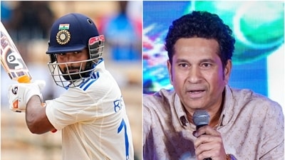 Sachin Tendulkar (R) had some advice for Rishabh Pant ahead of India's 1st Test against England (AP/PTI) Sachin Tendulkar (R) had some advice for Rishabh Pant ahead of India's 1st Test against England (AP/PTI)