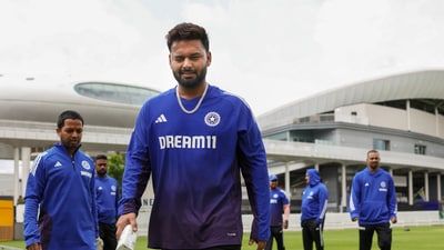 India's Rishabh Pant during a practice session ahead of the Test cricket match series against England, in UK (@BCCI) India's Rishabh Pant during a practice session ahead of the Test cricket match series against England, in UK (@BCCI)