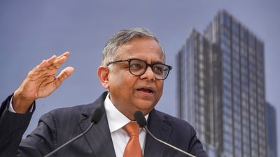N Chandrasekaran expressed deep regret over the Air India crash, calling it “an extremely difficult situation” with “no words to console” the families. (PTI) N Chandrasekaran expressed deep regret over the Air India crash, calling it “an extremely difficult situation” with “no words to console” the families. (PTI)