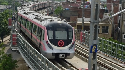 A metro train runs on a track on the Pink Line corridor. (Image for representation) (PTI File Photo) A metro train runs on a track on the Pink Line corridor. (Image for representation) (PTI File Photo)