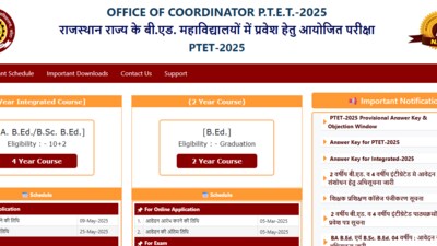 Rajasthan PTET Answer Key 2025: Candidates who want to raise objections can do so till June 21, 2025. at ptetvmoukota2025.in.