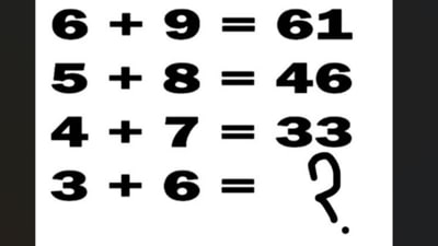 A brain teaser shared on X challenged internet users to think beyond basic arithmetic rules. (X/@jitendra789789) A brain teaser shared on X challenged internet users to think beyond basic arithmetic rules. (X/@jitendra789789)