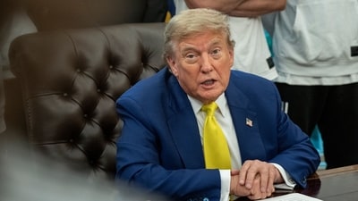 US President Donald Trump’s statement, conveyed by Leavitt, signals a longer timeline for his demands that Iran halt its uranium enrichment and nuclear weapons-related activities. (Bloomberg) US President Donald Trump’s statement, conveyed by Leavitt, signals a longer timeline for his demands that Iran halt its uranium enrichment and nuclear weapons-related activities. (Bloomberg)