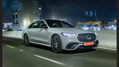 The Mercedes-AMG S 63 E-Performance sweeps around bends with surprising stability.