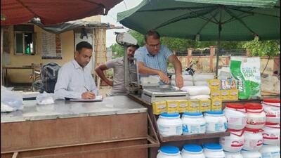 The penalties were slapped by additional district magistrate (administration) Mangalesh Dubey, the adjudicating officer, under the Food Safety and Standards Act. (HT Photos) The penalties were slapped by additional district magistrate (administration) Mangalesh Dubey, the adjudicating officer, under the Food Safety and Standards Act. (HT Photos)