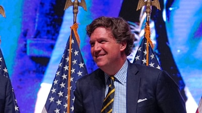Tucker Carlson, a prominent conservative commentator, has been married to Susan Andrews for over three decades. (AP Photo/Julia Demaree Nikhinson, File) (AP) Tucker Carlson, a prominent conservative commentator, has been married to Susan Andrews for over three decades. (AP Photo/Julia Demaree Nikhinson, File) (AP)