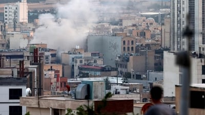 Smoke billows from an explosion in southwest Tehran on June 16, 2025. (AFP) Smoke billows from an explosion in southwest Tehran on June 16, 2025. (AFP)