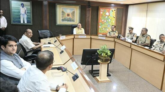 The meeting on Thursday. (HT Photo)