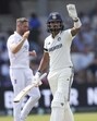 India's KL Rahul put on 91 runs for the first wicket with Jaiswal, making 42 from 78 balls with eight fours. (AP) India's KL Rahul put on 91 runs for the first wicket with Jaiswal, making 42 from 78 balls with eight fours. (AP)
