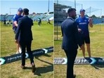 Morne Morkel meets Cheteshwar Pujara on the sidelines of India's net session ahead of 1st Test vs England Morne Morkel meets Cheteshwar Pujara on the sidelines of India's net session ahead of 1st Test vs England