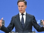 NATO Secretary General Mark Rutte gestures as he addresses the audience during a final press conference as part of the meeting of North Atlantic Treaty Organization (NATO) Ministers of Foreign Affairs at NATO's headquarters. NATO Secretary General Mark Rutte gestures as he addresses the audience during a final press conference as part of the meeting of North Atlantic Treaty Organization (NATO) Ministers of Foreign Affairs at NATO's headquarters.