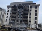 Several fires were burning in a street in Israel's southern city of Beer Sheva Several fires were burning in a street in Israel's southern city of Beer Sheva