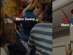 While the reptile itself is not visible in the clip, the commotion captured on camera suggests that the passengers believed they had seen one. While the reptile itself is not visible in the clip, the commotion captured on camera suggests that the passengers believed they had seen one.