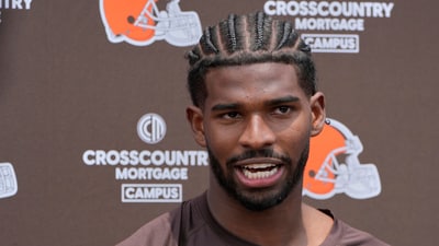 Shedeur Sanders, the Browns quarterback, has come under fire for speeding tickets received in a short span. (AP Photo/Sue Ogrocki) (AP)