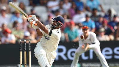 Rishabh Pant was patient and took his time, but still showed glimpses of what makes him the most exhilarating cricketer to watch enroute to 65* in the final session of play. Set up for a potential three-figure score of his own on day two. (AP) Rishabh Pant was patient and took his time, but still showed glimpses of what makes him the most exhilarating cricketer to watch enroute to 65* in the final session of play. Set up for a potential three-figure score of his own on day two. (AP)